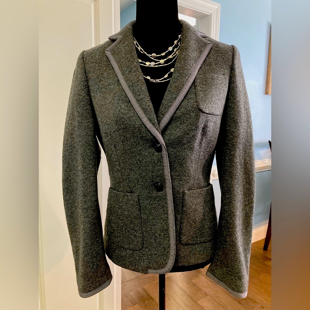 Banana Republic Gray Wool Blazer Italian - Picture 4 of 11